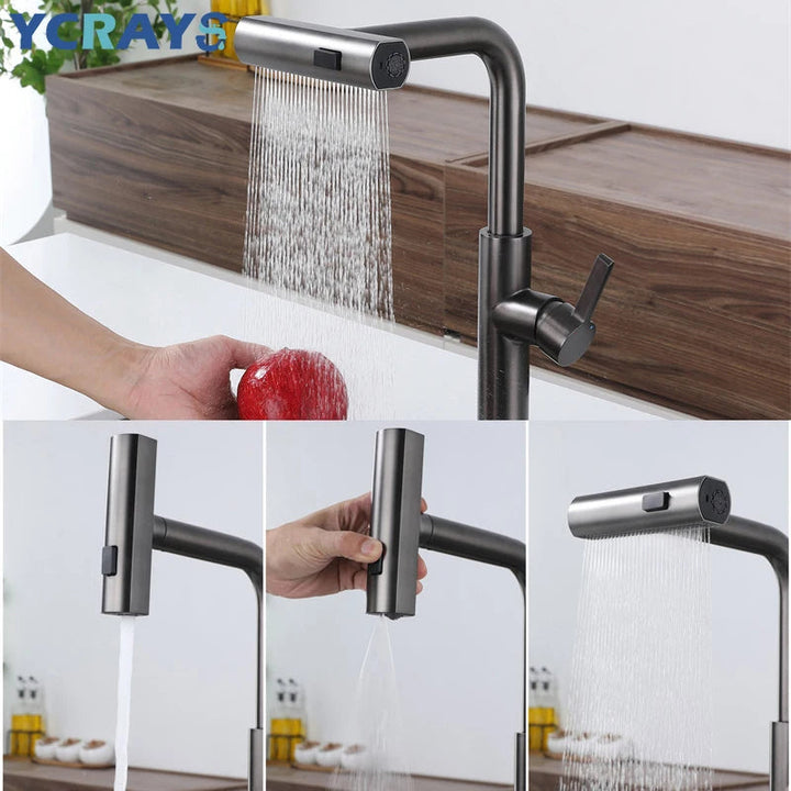 Eirelez Glass Gourmet Kitchen Faucet Faucets for Kitchen Hauos Decor 