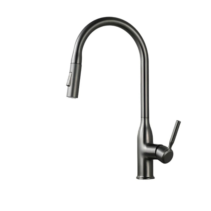 Modern Kitchen Faucet Stainless Flow Faucets for Kitchen Hauos Decor Gun Grey with pipe 